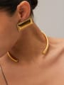 Stainless Steel Minimalist Line Choker Necklace