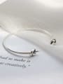 Beautiful S925 Sterling Silver Double Knot Minimalist Cuff Bangle