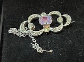 Beautiful Edwardian marcasite brooch