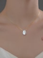 Minimalist Pearl Necklace (wedding)