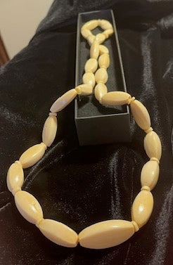Victorian Necklace Antique Faux Ivory / bone Necklace
