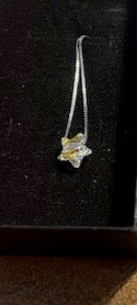 Faux Crystal Pentagram necklace